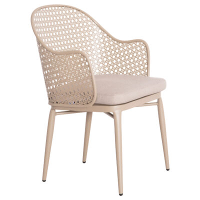 ΠΟΛΥΘΡΟΝΑ ΑΛΟΥΜΙΝΙΟΥ OREGO HM6268.03 ΚΑΠΟΥΤΣΙΝΟ-ΜΑΞΙΛΑΡΙ ΜΠΕΖ 58x55x83Υεκ.