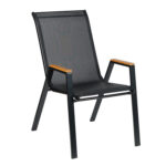 ΠΟΛΥΘΡΟΝΑ ΕΞ.ΧΩΡΟΥ LEONE HM6429.03 ΜΕΤΑΛΛΙΚΗ ΜΑΥΡΗ--TEXTILENE ΜΑΥΡΟ 54x74x91Υεκ