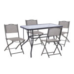 ΣΕΤ ΕΞ.ΧΩΡΟΥ 5ΤΜΧ MAG HM21033.01 ΤΡΑΠΕΖΙ ADAM & 4 ΠΤΥΣΣΟΜΕΝΕΣ ΚΑΡΕΚΛΕΣ ΓΚΡΙ