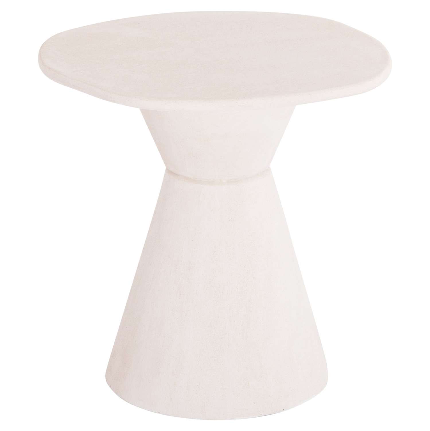 ΤΡΑΠΕΖΙ ΤΡΑΠΕΖΑΡΙΑΣ ΣΤΡΟΓΓΥΛΟ ΣΕΙΡΑ SANTORINI HM18055 MDF ΥΠΟΛΕΥΚΟ ΧΡΩΜΑ Φ77x76Υεκ. - Image 3