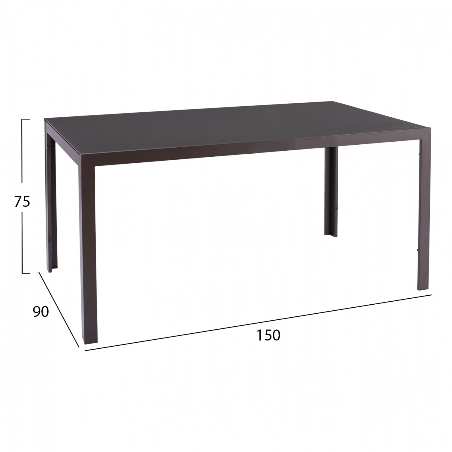 ΣΕΤ ΤΡΑΠΕΖΑΡΙΑΣ 7 ΤΜΧ ΤΡΑΠΕΖΙ ΚΑΦΕ 150X90 ΚΑΙ ΠΟΛΥΘΡΟΝΑ ΠΤΥΣ/ΝΗ ΚΑΦΕ HM11531.02 - Image 2