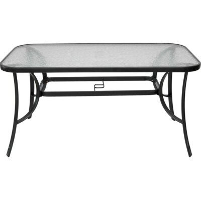 Velco ΤΡΑΠΕΖΙ  ΜΕΤΑΛΛΙΚΟ ΑΝΘΡΑΚΙ ΠΑΡΑΛΛΗΛΟΓΡΑΜΜΟ- ΔΙΑΣΤΑΣΕΙΣ: L140xW80xH70cm