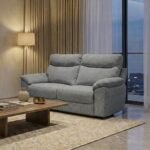 Boston τριθέσιος καναπές 200x100x102εκ. Γκρι ανοιχτό ύφασμα