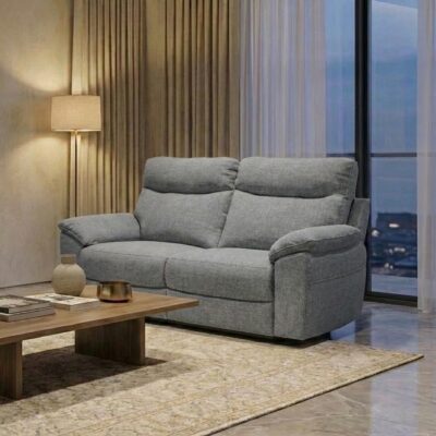 Boston τριθέσιος καναπές 200x100x102εκ. Γκρι ανοιχτό ύφασμα