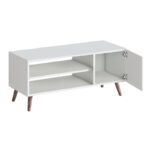 Έπιπλο τηλεόρασης Parma Megapap χρώμα λευκό 90x30x40εκ.