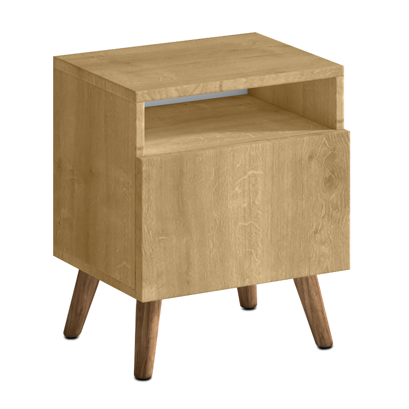 Κομοδίνο Sole Megapap χρώμα sapphire oak 40x30x47,6εκ. - Image 2