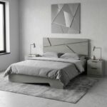 Κρεβάτι Efes Megapap χρώμα γκρι σκυροδέματος 160x200εκ.