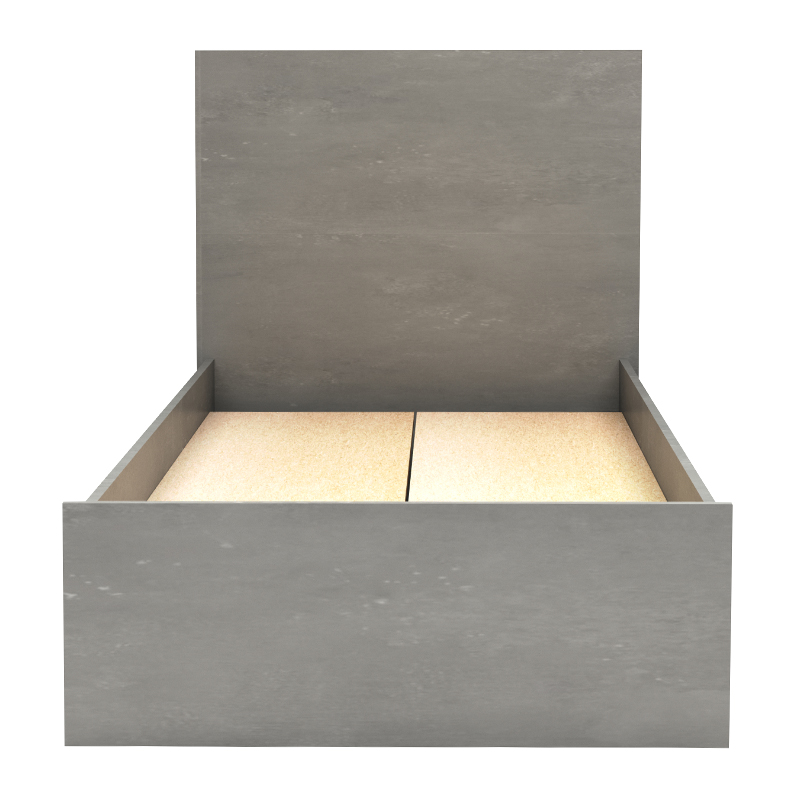 Κρεβάτι Troy Megapap χρώμα γκρι σκυροδέματος 100x200εκ. - Image 3