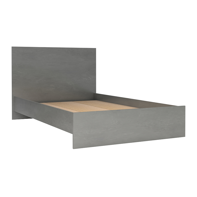 Κρεβάτι Troy Megapap χρώμα γκρι σκυροδέματος 120x200εκ. - Image 2