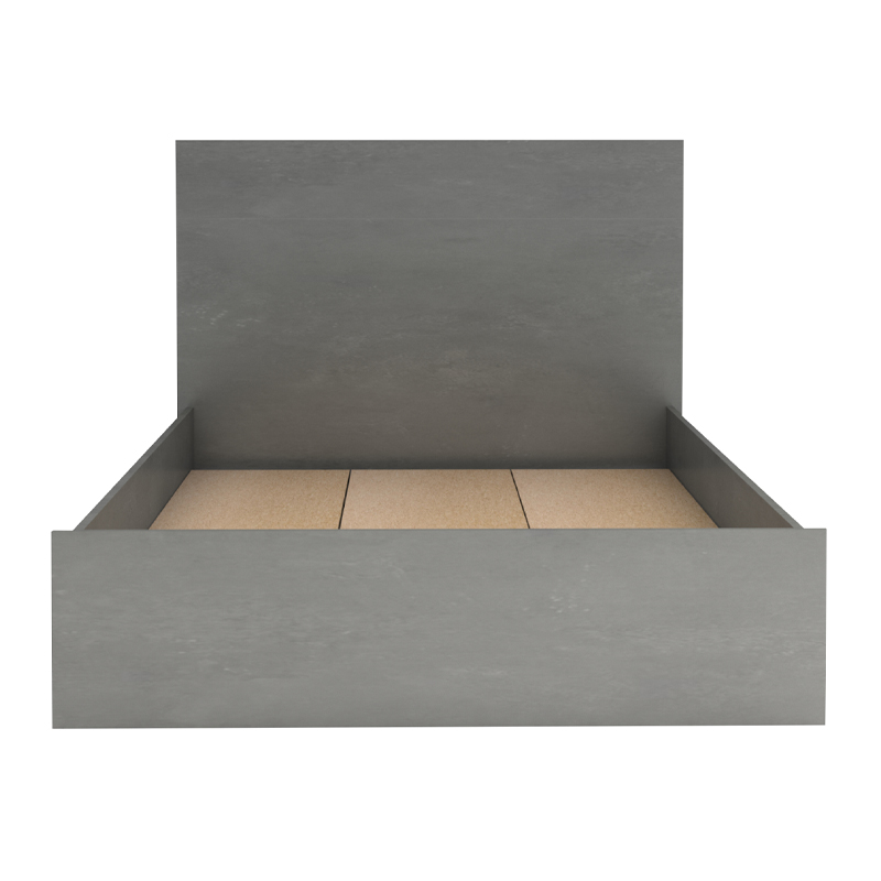 Κρεβάτι Troy Megapap χρώμα γκρι σκυροδέματος 120x200εκ. - Image 3