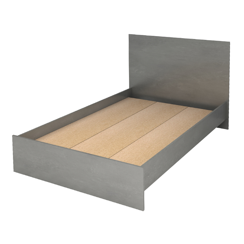 Κρεβάτι Troy Megapap χρώμα γκρι σκυροδέματος 120x200εκ. - Image 4