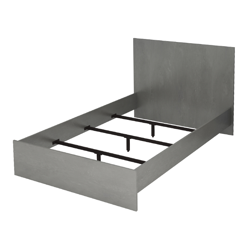 Κρεβάτι Troy Megapap χρώμα γκρι σκυροδέματος 120x200εκ. - Image 5