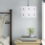 Φωτιστικό οροφής Tale Megapap E27 ύφασμα PVC μονόφωτο πολύχρωμο Ø33x70εκ.