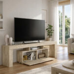 Έπιπλο τηλεόρασης Woodra Megapap χρώμα travertine 180x31,3x50,2εκ.