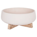 ΓΛΑΣΤΡΑ ΕΣ.ΧΩΡΟΥ FRELLO HM4674.02M ΛΕΥΚΟ FIBER CEMENT--TEAK ΒΑΣΗ 27x26,5x12Υεκ.