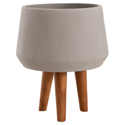 ΓΛΑΣΤΡΑ ΕΣΩΤ.ΧΩΡΟΥ QUAN HM4680.03M FIBER CEMENT ΓΚΡΙ--ΒΑΣΗ TEAK Φ35x50Υεκ