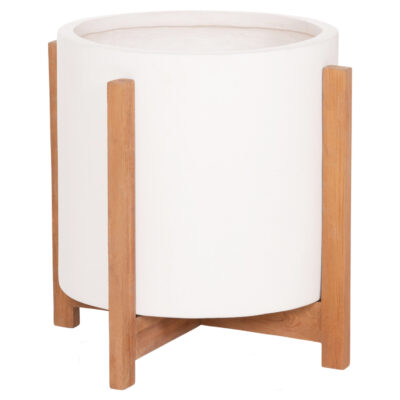 ΓΛΑΣΤΡΑ ΕΣΩΤ.ΧΩΡΟΥ HOFF HM4682.02M FIBER CEMENT ΛΕΥΚΟ-TEAK ΒΑΣΗ Φ40x39Υεκ