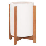 ΓΛΑΣΤΡΑ ΕΣΩΤ.ΧΩΡΟΥ HOFF HM4682.02S FIBER CEMENT ΛΕΥΚΟ-TEAK ΒΑΣΗ Φ33x42Υεκ