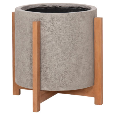 ΓΛΑΣΤΡΑ ΕΣΩΤ.ΧΩΡΟΥ HOFF HM4682.03M FIBER CEMENT ΓΚΡΙ-TEAK ΒΑΣΗ Φ40x39Υεκ