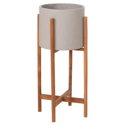 ΓΛΑΣΤΡΑ ΕΣΩΤ.ΧΩΡΟΥ RENTIL HM4684.03S FIBER CEMENT ΧΡΩΜΑ ΓΚΡΙ--ΒΑΣΗ TEAK Φ27x56Υ