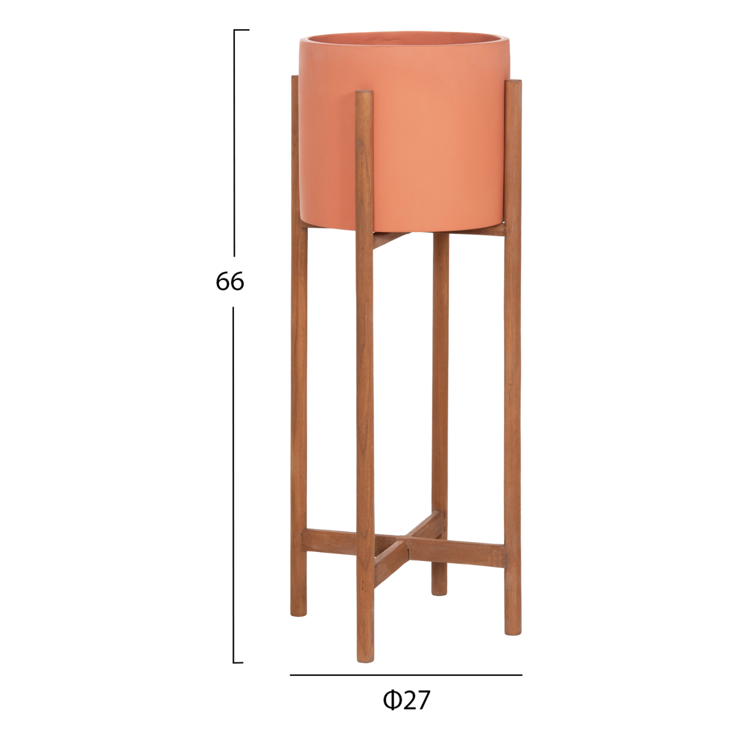 ΓΛΑΣΤΡΑ ΕΣΩΤ.ΧΩΡΟΥ RENTIL HM4684.08L FIBER CEMENT ΧΡΩΜΑ ΤΕΡΑΚΟΤΑ--ΒΑΣΗ TEAK Φ27x66Υ - Image 2