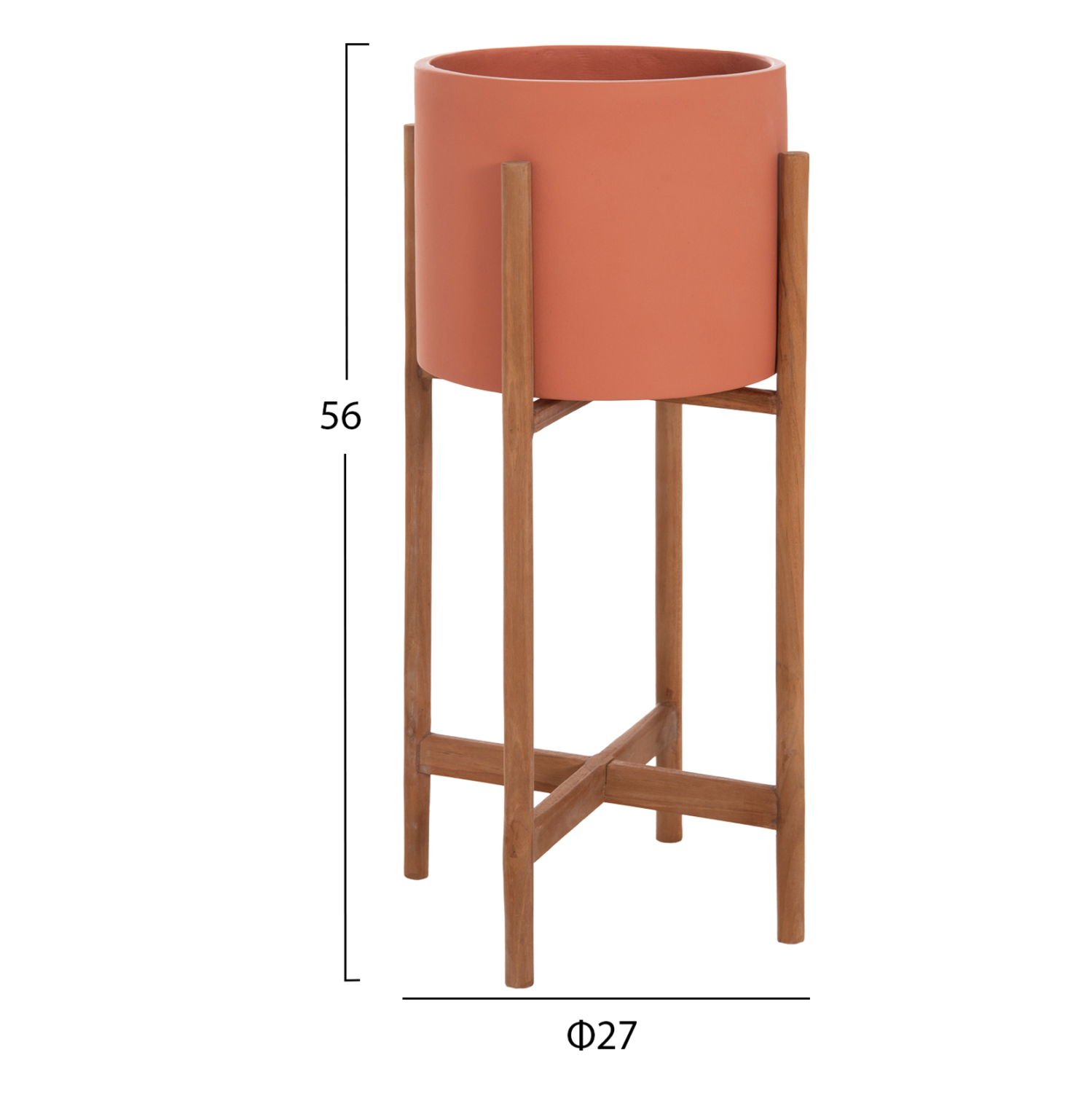 ΓΛΑΣΤΡΑ ΕΣΩΤ.ΧΩΡΟΥ RENTIL HM4684.08S FIBER CEMENT ΧΡΩΜΑ ΤΕΡΑΚΟΤΑ--ΒΑΣΗ TEAK Φ27x56Υ - Image 2