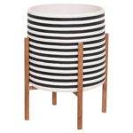 ΓΛΑΣΤΡΑ-ΚΑΣΠΟ ΕΣΩΤ.ΧΩΡΟΥ RENTIL HM4683L FIBER CEMENT ΛΕΥΚΟ/ΜΑΥΡΟ--ΒΑΣΗ TEAK Φ35x45Υεκ