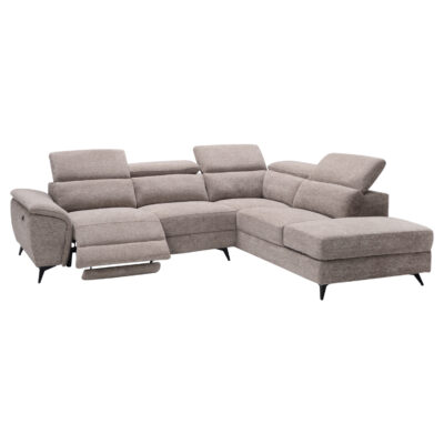 ΚΑΝΑΠΕΣ ΔΕΞΙΑ ΓΩΝΙΑ-ΑΝΑΚΛΙΣΗ & ΑΠΟΘ.ΧΩΡΟΣ-RESTRO HM3339.02R ΜΠΕΖ ΥΦΑΣΜΑ 284x224x76Υ