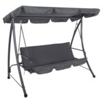 ΚΟΥΝΙΑ-ΚΡΕΒΑΤΙ 3ΘΕΣΙΑ ΜΕ ΣΚΙΑΣΤΡΟ LIKID HM5980.01 ΜΕΤΑΛΛΟ&ΥΦΑΣΜΑ ΓΚΡΙ 200x120x164Υεκ.