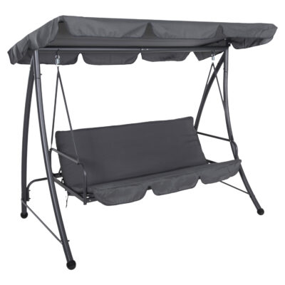 ΚΟΥΝΙΑ-ΚΡΕΒΑΤΙ 3ΘΕΣΙΑ ΜΕ ΣΚΙΑΣΤΡΟ LIKID HM5980.01 ΜΕΤΑΛΛΟ&ΥΦΑΣΜΑ ΓΚΡΙ 200x120x164Υεκ.