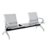 ΠΑΓΚΑΚΙ Τ.ΑΕΡΟΔΡΟΜΙΟΥ 2ΘΕΣΙΟ+ΤΡΑΠΕΖΙ AVIATOR HM18402 ΜΕΤΑΛΛΟ MESH ΓΚΡΙ 171x64x76Υεκ