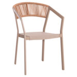 ΠΟΛΥΘΡΟΝΑ ΑΛΟΥΜΙΝΙΟΥ MIRI HM5891.03 ΣΑΜΠΑΝΙΖΕ ΣΚΕΛΕΤΟΣ&TEXTLINE- RATTAN 56x58x80.5Υ εκ.