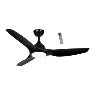 Ανεμιστήρας Οροφής PRCF-80724 Primo 52'' 132εκ. Με Τηλεχειριστήριο 1Φως LED 3Φτερά Μαύρος
