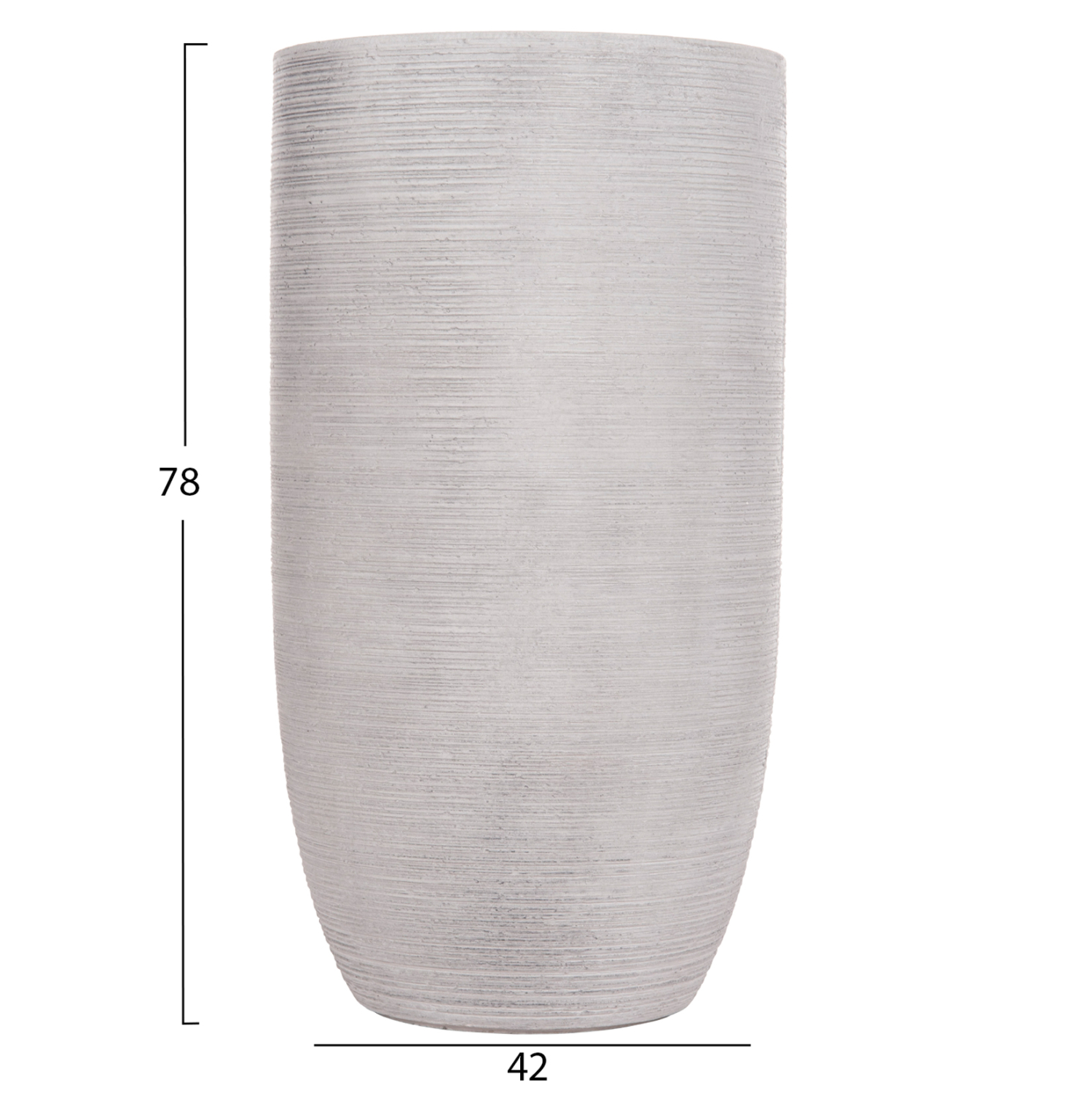 ΣΕΤ 3ΤΜΧ ΓΛΑΣΤΡΕΣ ΚΥΛΙΝΔΡΟΙ ΣΕΙΡΑ GARDENER HM4721 FIBERCLAY-ΧΡΩΜΑ CEMENT Φ42x78Υεκ - Image 3