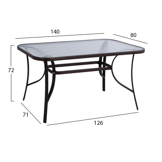 ΣΕΤ 5ΤΜΧ ΤΡΑΠΕΖΙ ΜΕΤΑΛΛΙΚΟ & ΠΤΥΣΣΟΜΕΝΕΣ ΚΑΡΕΚΛΕΣ ΚΑΦΕ HM10558.02 - Image 2