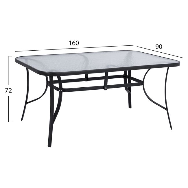 ΣΕΤ ΤΡΑΠΕΖΑΡΙΑΣ 7TMX ΜΕ ΤΡΑΠΕΖΙ 160Χ90Χ72Υεκ.ΚΑΙ 6 ΠΟΛΥΘΡΟΝΕΣ ΓΚΡΙ ΜΕΤΑΛΛΟ HM10564.01 - Image 2