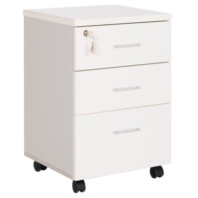 ΣΥΡΤΑΡΙΕΡΑ ΓΡΑΦΕΙΟΥ ΜΕ ΚΛΕΙΔΑΡΙΑ VANCE HM2159 ΛΕΥΚΗ ΜΕΛΑΜΙΝΗ-ΡΟΔΑΚΙΑ 39x40x60Υεκ.