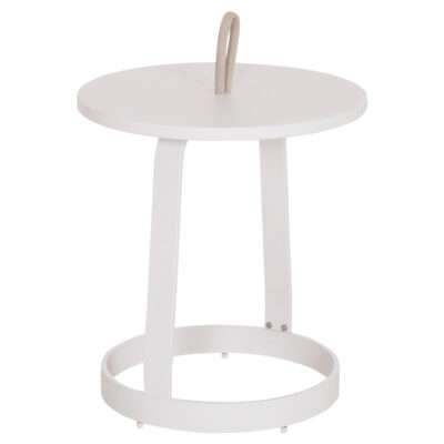 ΤΡΑΠΕΖΙ ΒΟΗΘΗΤΙΚΟ ΕΞ.ΧΩΡΟΥ MINO HM6432.02 ΑΛΟΥΜΙΝΙΟ ΛΕΥΚΟ & ΣΧΟΙΝΙ ΜΠΕΖ Φ47x53Υεκ