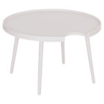 ΤΡΑΠΕΖΙ ΜΕΣΗΣ ΣΤΡΟΓΓΥΛΟ ΕΞ.ΧΩΡΟΥ TEROC HM6434.02 ΑΛΟΥΜΙΝΙΟ ΛΕΥΚΟ Φ70x44Υεκ