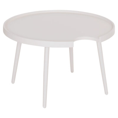 ΤΡΑΠΕΖΙ ΜΕΣΗΣ ΣΤΡΟΓΓΥΛΟ ΕΞ.ΧΩΡΟΥ TEROC HM6434.02 ΑΛΟΥΜΙΝΙΟ ΛΕΥΚΟ Φ70x44Υεκ