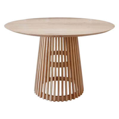 ΤΡΑΠΕΖΙ ΤΡΑΠΕΖΑΡΙΑΣ FRANTZ ΑΠΟ ΜΑΣΙΦ ΞΥΛΟ MINDI ΦΥΣΙΚΟ Φ150x78.5Yεκ.HM9457.01