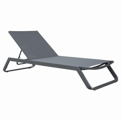 ΞΑΠΛΩΣΤΡΑ ΑΛΟΥΜΙΝΙΟΥ MARIMAR HM6562.01 ΣΚΕΛΕΤΟΣ & TEXTILENE ΓΚΡΙ 218x67x31Υεκ