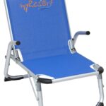 myResort ΚΑΡΕΚΛΑ ΠΑΡΑΛΙΑΣ ΑΛΟΥΜΙΝΙΟΥ ΜΠΛΕ  ΜΕ ΜΠΡΑΤΣΑ  ΕΝΙΣΧΥΜΕΝΗ KING SIZE- ΨΗΛΗ ΠΛΑΤΗ & ΠΟΔΙΑ -ΤΕΧΤ 2x1