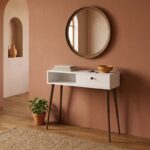 Κονσόλα Napoli Megapap χρώμα λευκό 90x29x88εκ.