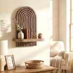 Ραφιέρα τοίχου Artwill Megapap Mdf χρώμα wenge 26x13x35εκ.