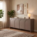 Μπουφές Aurelia Megapap χρώμα μόκα 180x45x80εκ.