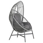 ΠΟΛΥΘΡΟΝΑ-ΦΩΛΙΑ RULER HM6506.01 ΓΚΡΙ ΜΕΤΑΛΛΟ-P.E.RATTAN-ΜΑΞΙΛΑΡΙΑ 90x85x154Υεκ