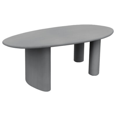 ΤΡΑΠΕΖΙ ΤΡΑΠΕΖΑΡΙΑΣ ΟΒΑΛ VOLPE HM6599.01 ΓΚΡΙ FIBER CEMENT 240x100x75Υεκ