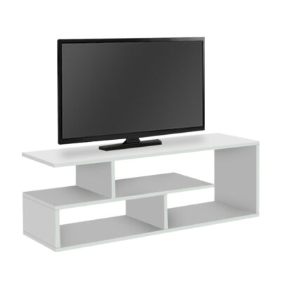 Έπιπλο τηλεόρασης Forever Megapap χρώμα λευκό 120x30x40cm.